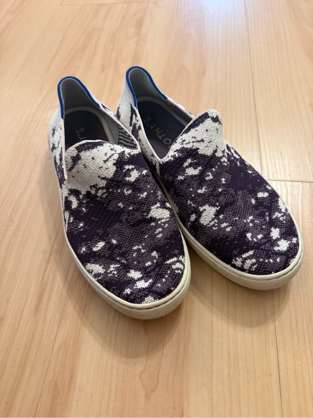 Rothy’s Slip-On Sneakers in Ocean Iris